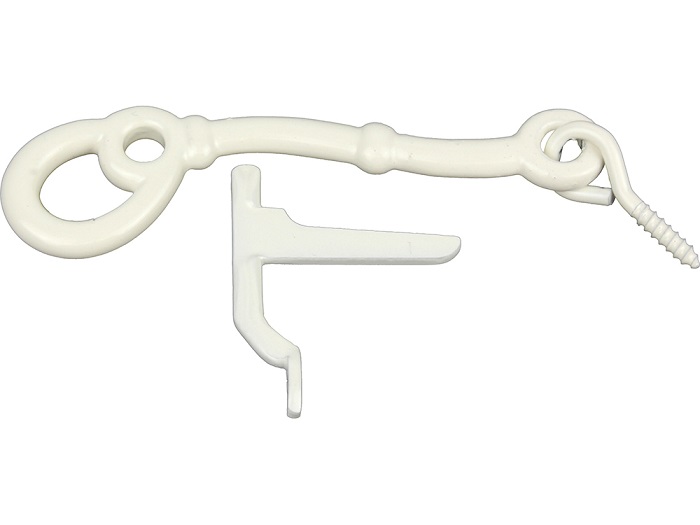 Pisla Tuulihaka 110mm 2kpl valkoinen - Ikkunahelat ja painikkeet - 6414671080928 - 1