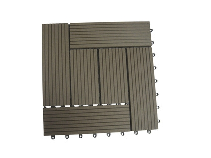 Puukomposiittilaatta Risti 30x30 Teak - Terassilaatat - 6405422766758 - 1