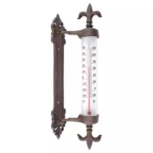 Lämpömittari valurauta 5,5x9,5x30cm - Pihakoristeet - 8714982115028 - 1