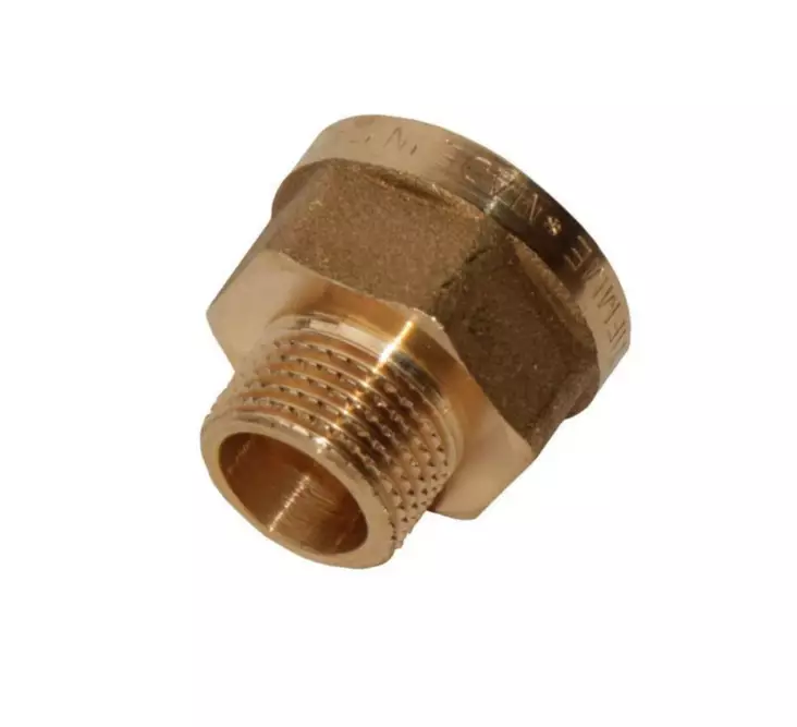 Muunnosnippa messinki 3/4" sk x 1/2" uk - Kierreliittimet - 6415895039778 - 1