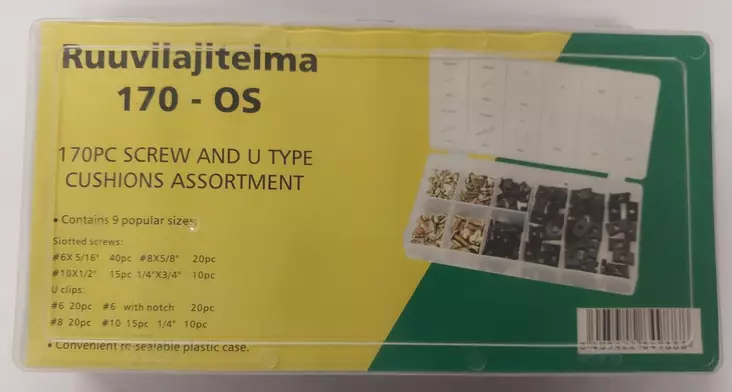Ruuvilajitelma 170-osainen - Uppokantaiset yleisruuvit - 6405422849888 - 1