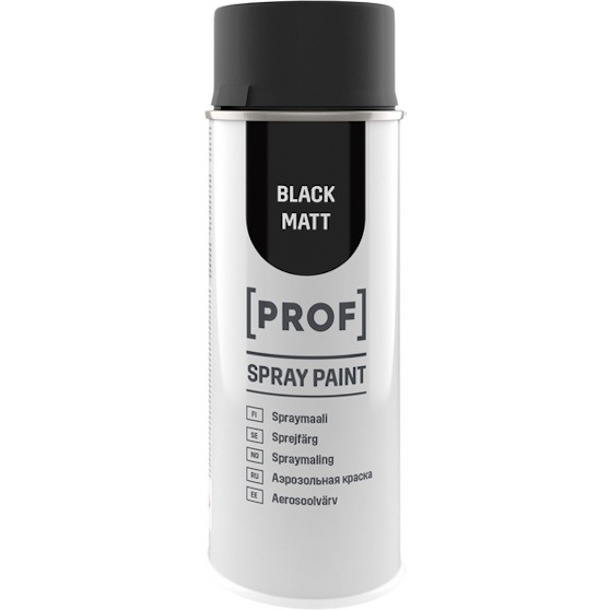 Spraymaali PROF Musta matta - Spraymaalit ja spraylakat - 6438313407638 - 1