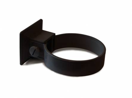 Putkenkiinitinsarja, muovi Ø 90 mm, sis. 2 kiinnitintä Musta - Sadevesijärjestelmät - 5702778275509 - 1