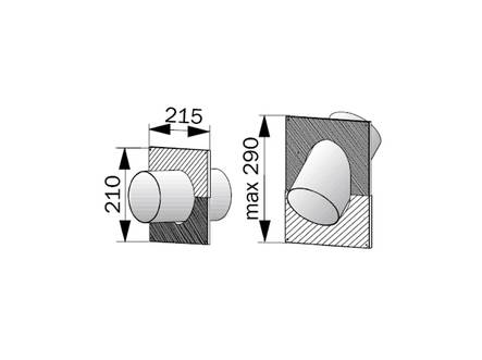 Savuputken läpivientikaulus 115mm RST - Savupiiput ja hormit - 6417659004879 - 2