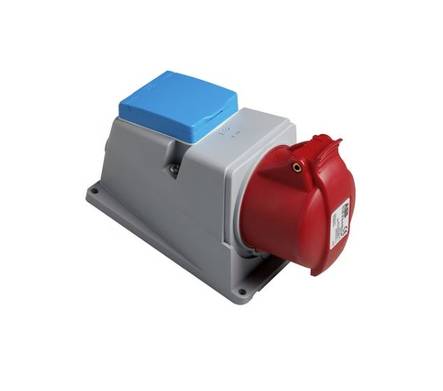 Voimapistorasia ABB 6H 16A IP44 3P+N+E - Jatkopistorasiat ja pistotulpat - 7392696783019 - 1