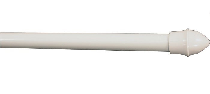 Cafe-tanko Pisla 19/75-125 cm valkoinen - Verhotangot ja tarvikkeet - 6417012213009 - 2