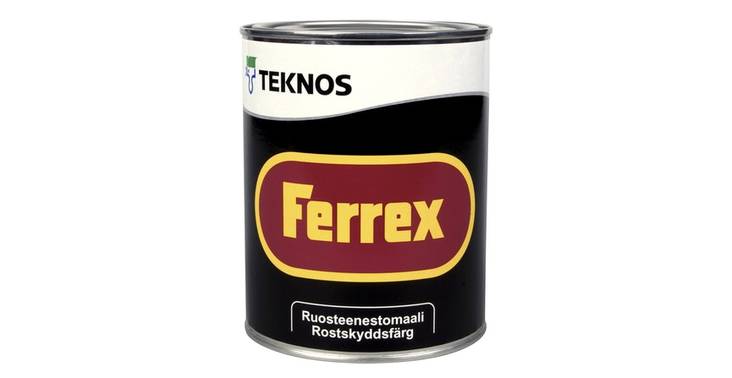 Ferrex Ruosteenestomaali 1l punainen - Kattomaalit - 6414620006009 - 1
