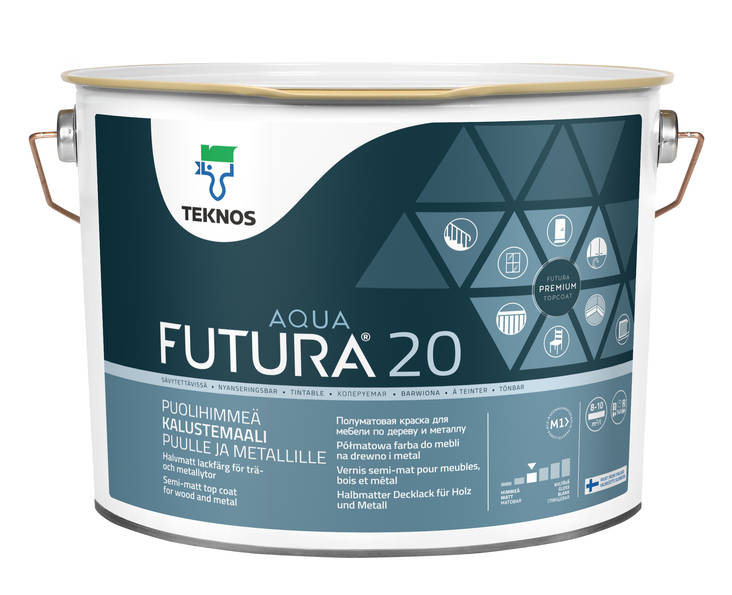 Futura Aqua 20 Kalustemaali 9 l PM1 - Kalustemaalit, ikkunamaalit ja ovimaalit - 6414620499849 - 2
