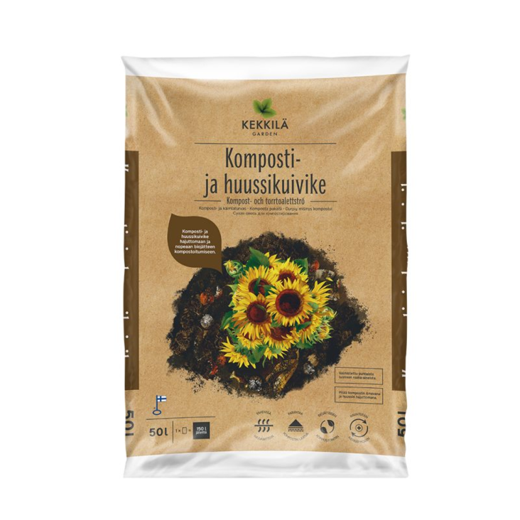 Kekkilä Komposti- ja huussikuivike 50 l - Kompostikuivikkeet ja huussikuivikkeet - 6433000346559 - 1