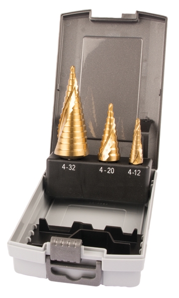 Metalliporanteräsarja 3-osaa, porrastettu kartioterä D-41872 - Poranteräsarjat - 88381404679 - 1