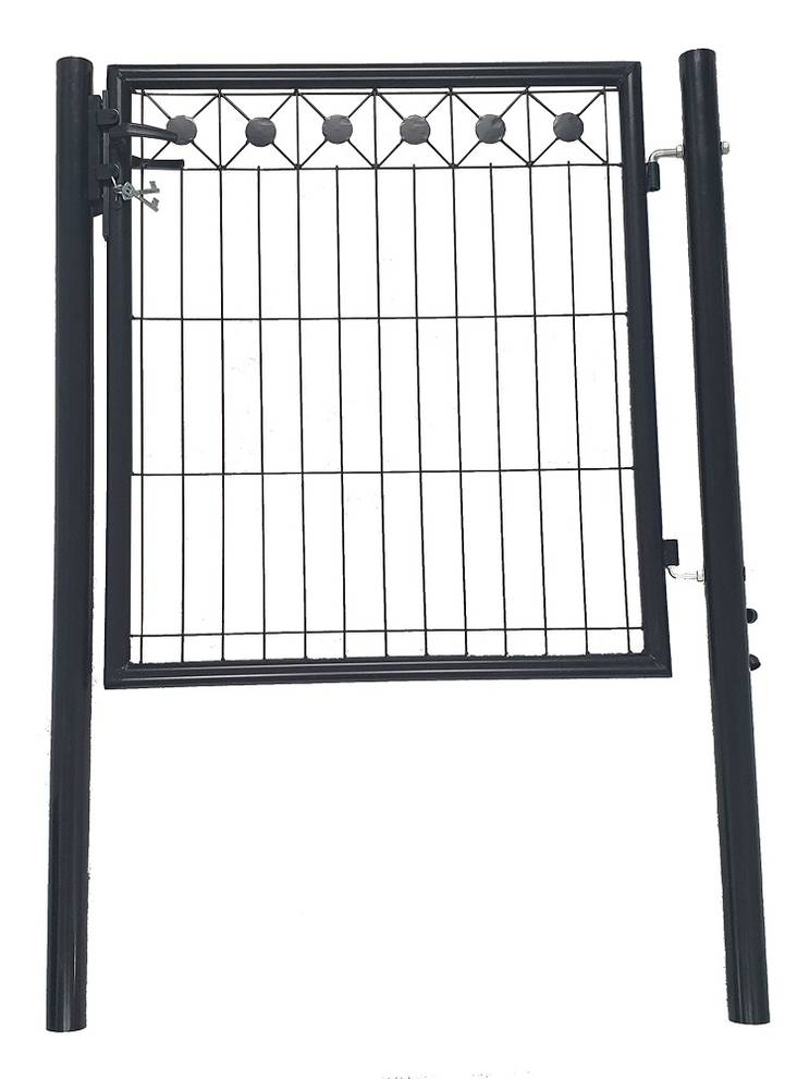 Puutarhaportti metallinen musta - Aitaverkot ja aitatarvikkeet - 6430068432279 - 1