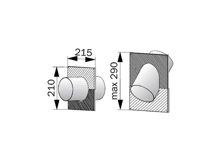 Savuputken läpivientikaulus 115mm RST - Savupiiput ja hormit - 6417659004879 - 2