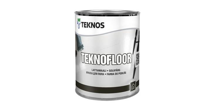 Teknofloor Lattiamaali 0,9l valkoinen - Lattiamaalit ja lattiapinnoitteet - 6414620285459 - 1