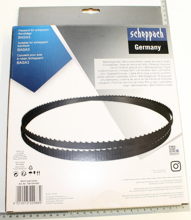 Vannesahanterä 2360x12x0.5mm 4 TPI - Vannesahanterät - 4014915229889 - 1