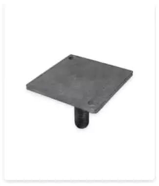 Teräslaatta BCE 100x100x6 M20x70 - Perustuspilarit - 6409310062229 - 1