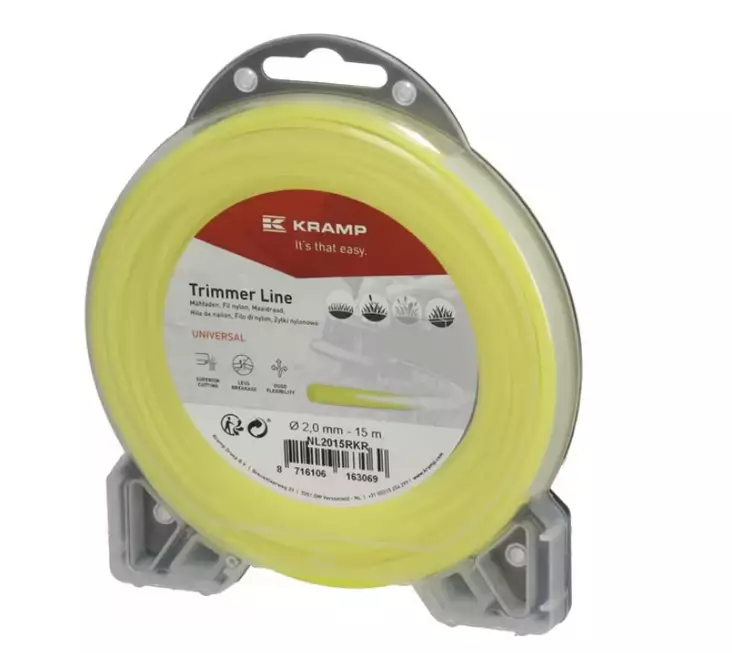 Trimmerin siima pyöreä Ø2,0 mm, 15 m - Trimmeritarvikkeet ja siimat - 8716106163069 - 1